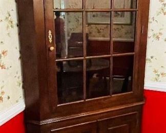 Corner cabinet mahogany 77x38x17D
