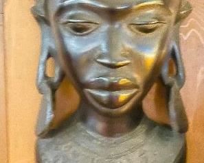 Now $120 Pair of African vintage bust of man and woman 