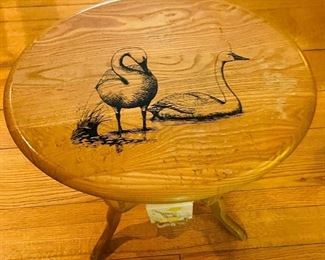 NOW $40 Oval duck unlimited side table20x22x16