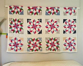 NOW $90 Vintage quilt done by grandmother of family handmade