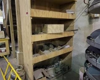 Wooden Shelf for Storage - Contents Included