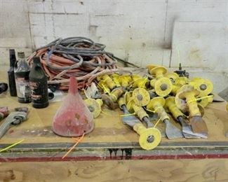 Assorted Air Compression Hoses, (2) Heavy Duty 14in C-Clamps, and More!