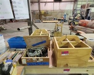 Contents of Table - Hardware, OMNI Cable, Bondo Body Filler, and More!!