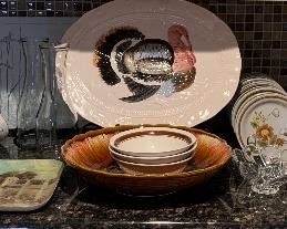 Turkey Platter, Maurice of Calif Large Serving Bowl...