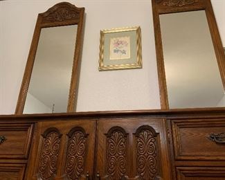 John Cameron Distinctive Furniture: Headboard, Dresser w Mirror, 2 Nightstands and Armoire