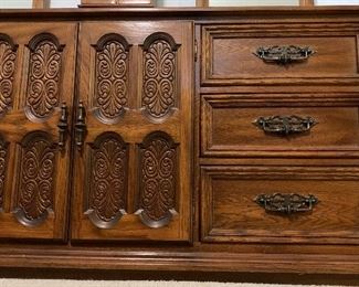 John Cameron Distinctive Furniture: Headboard, Dresser w Mirror, 2 Nightstands and Armoire