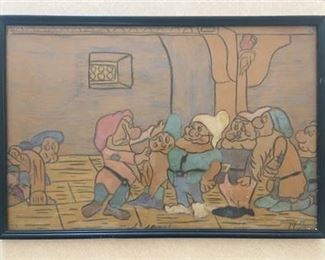 1938 Seven Dwarves Signed Original Artwork