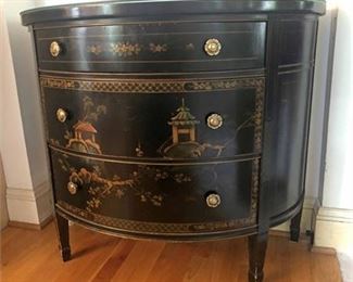 Chinoiserie Bow Front Chest of Drawers