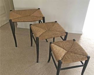 Italian Natural Rush Nesting Seats