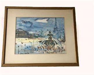Jean Dufy Signed Lithograph