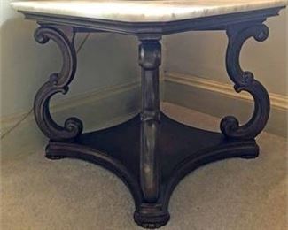 Marble Solid Wood End Table