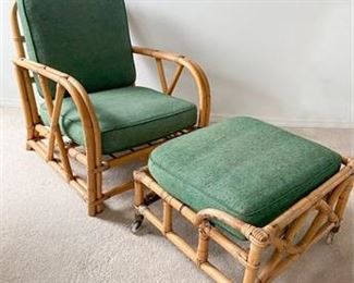 Rattan Lounge Chair Ottoman
