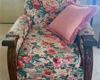 Vintage Floral Armchair