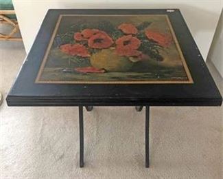 Vintage Max Streckenbach Tilt Top Card Table