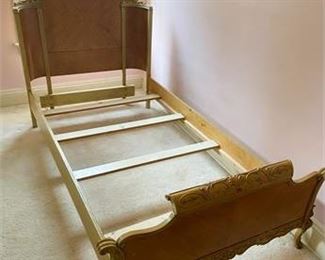 Vintage Queen Anne Twin Bed Frame