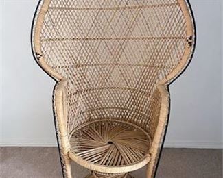 Vintage Rattan Peacock Chair