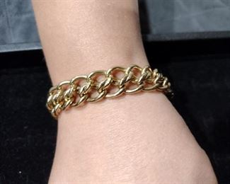 chunky 14k gold bracelet 