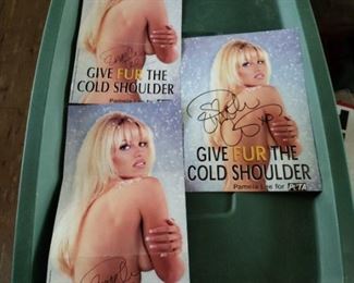 3 Pamela Anderson autographs. (Not a print actual signature)