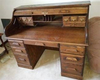 ROLL TOP OAK DESK 95 . Come on over and make us an offer. 