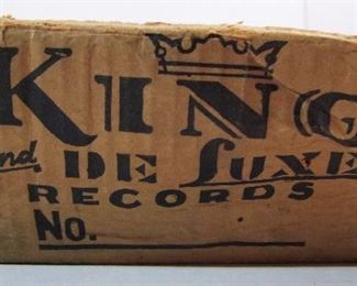 2511   16-C/1940’s Burlesque “Party Novelty’s” 78 records from King and DeLuxe Record Company.  Including: “Birth Control”, “Farmers Daughter”, “Strip-Tease Queen”, “Up the Alley with Sally”, “The Guy who Put the Dix in Dixie” and more! All are 10” dia. and are in original shipping box.  Cond: Records almost look un-played. Orig. box has heavy wear.