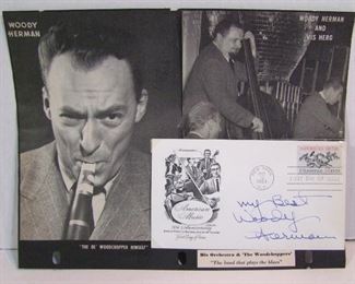2514   Woody Herman (American Jazz Clarinetist, 1913-1987) winner “Grammy Lifetime Achievement Award”, autographed First Day Postal Cover, dated Oct. 15, 1964, 50th Anniversary of American Music Society. Cond: No damage found.