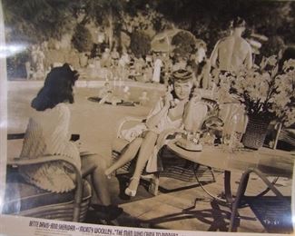 2520   7 1930s & 40s Various movie stills, all B&W, all 8” x 10”. Cond: Most in Good Cond.