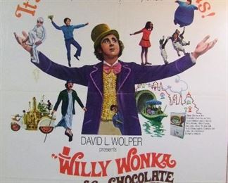2534A   1971 2-Piece “Willy Wonka & The Chocolate Factory” collectors lot includes a dated 1971 single sheet movie poster (sleeved), plus 5 dated 1971 Movie Lobby cards includes cards # 2, 4, 5, 6, and 7.  11” x 14” h. Cond: No damage found.