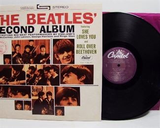2545   Capitol ST 2080 (LP), April 10, 1964, “The Beatles Second Album”, stereo. Cond: Record looks un-played, cover spine has no wear, shine on cover 99%.  Overall: 9.5 Rating.