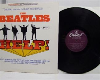 2552   Capitol SMAS 2386 (LP), Aug. 13, 1965 “HELP” (Movie Soundtrack), stereo.  Cond: Record shows light play, Cover spine near mint with light corner bumps, Cover shine 98%, Gate-fold interior near mint.  Overall: 8.5 Rating.