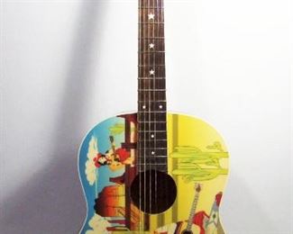 2553   Recording King Acoustic Guitar Model RG 100 RS. Limited Edition, Rodeo Sweetheart Series designed by Greg Rich. Catalpa Wood with Rosewood Fretboard & Bridge. Includes Deluxe Hard Case. Cond: Exc.