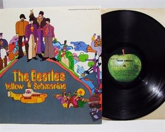 2567   Apple SW 153 (LP), Jan. 13, 1969, “Yellow Submarine” (Original Movie Soundtrack), stereo. Cond: Record shows very light play, Cover spine has a few tiny creases, cover shine at 98%, upper right of front cover has a small dent.  Overall: 8.5 Rating. 