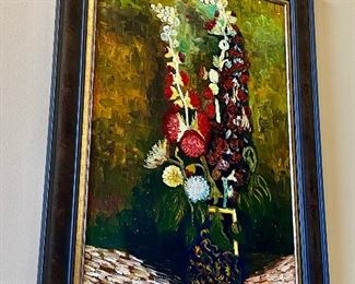 Painting of Vase with Floral Arrangement similar to  (Vincent Van Gogh) image.