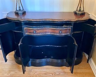 Seven Seas by Hooker Credenza. 3 Drawer, 4 Cabinet Doors in excellent condition.