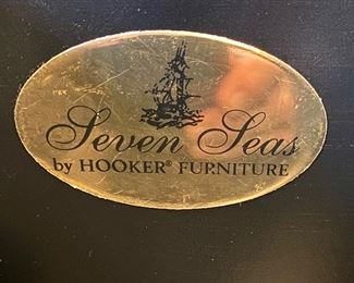 Seven Seas by Hooker Credenza. 3 Drawer, 4 Cabinet Doors in excellent condition.