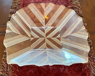 Cool Art Glass Bowl with Geometric Glass