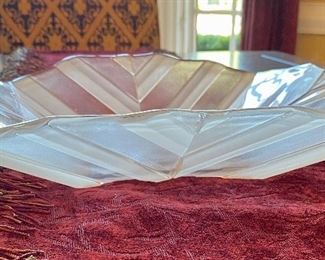 Cool Art Glass Bowl with Geometric Glass