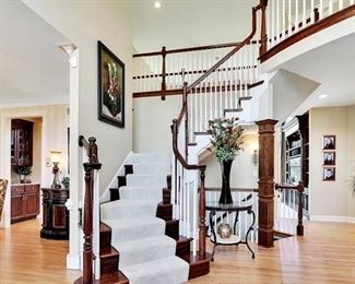 Beautiful Bartlett 2-Story Foyer with Curved Staircase greets you on entry to the home!