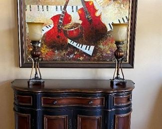 Seven Seas by Hooker Credenza. 3 Drawer, 4 Cabinet Doors in excellent condition.