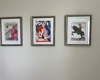Framed Vogue Magazine Covers 