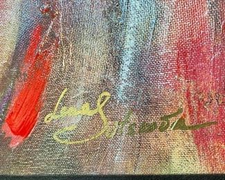 Framed Limited Edition Titled "Inspiration I" Embellished and Signed/Numbered Giclee' by Lena Sotskova with COA.  