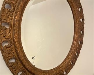Oval Gold Ornate Mirror
