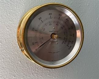 Maestro Wind Speed and Direction Instrument - Polished Brass Case