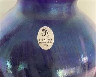 Blue Fenton Multicolor Vase 