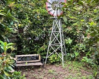 Outdoor Decor, Bench, Windmill