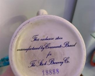 Strohs Fire Brewed Beer Stein, Ceramarte Brazil  