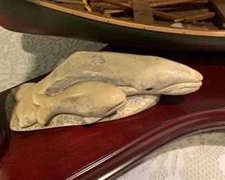 Bekka, Handcrafted Whale Figurine, Made with Mt. St. Helens Ash