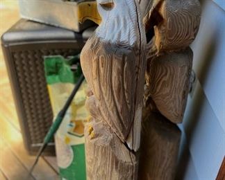 Outdoor Decor, Wood Carved Sculptutres