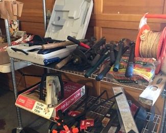Various tools, lawn and garden items