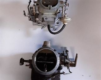 Top is a 2 barrel Carter Carburetor off a 1977's Dodge 318.  Bottom is a Vintage Ball and Ball 2 barrel carburetor made for Chrysler.  Guessing early to mid 1960's 318.