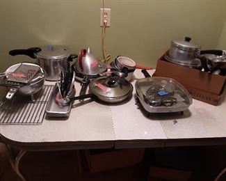 Set of Eureka pure aluminum pots and pans.  Assorted kitchen cookware